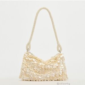 Zara shoulder shell beads bag